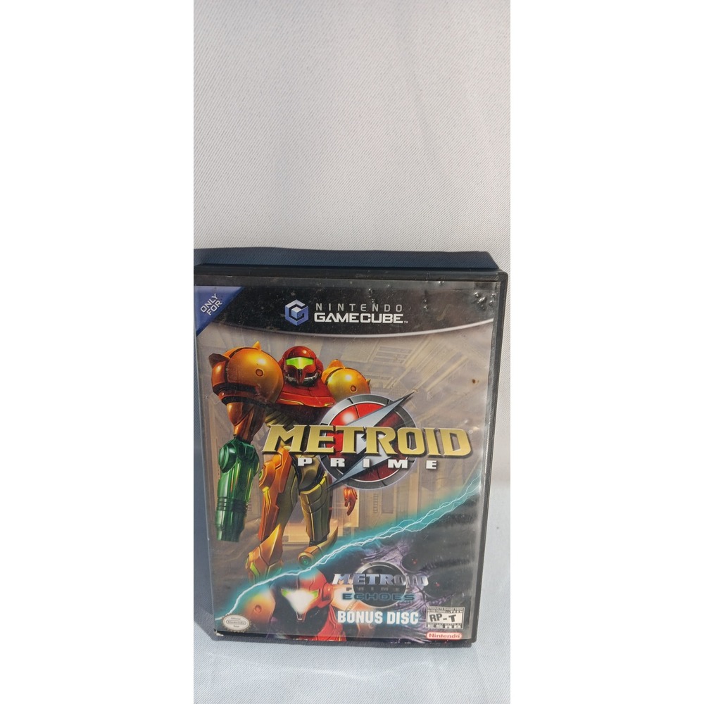 Metroid Prime Nintendo GameCube Game w/ Metroid Echoes Bonus Disc